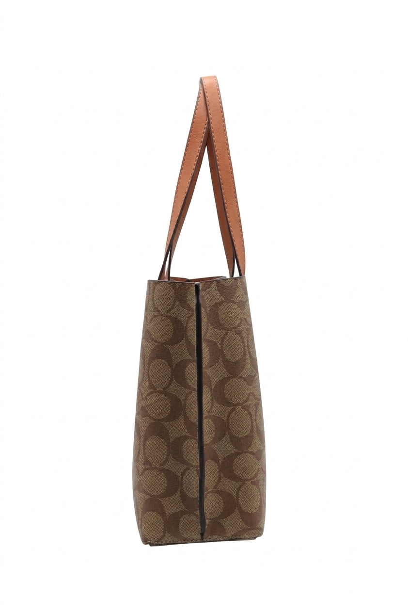 Coach Mollie Tote 25 in Signature Canvas | Khaki Saddle