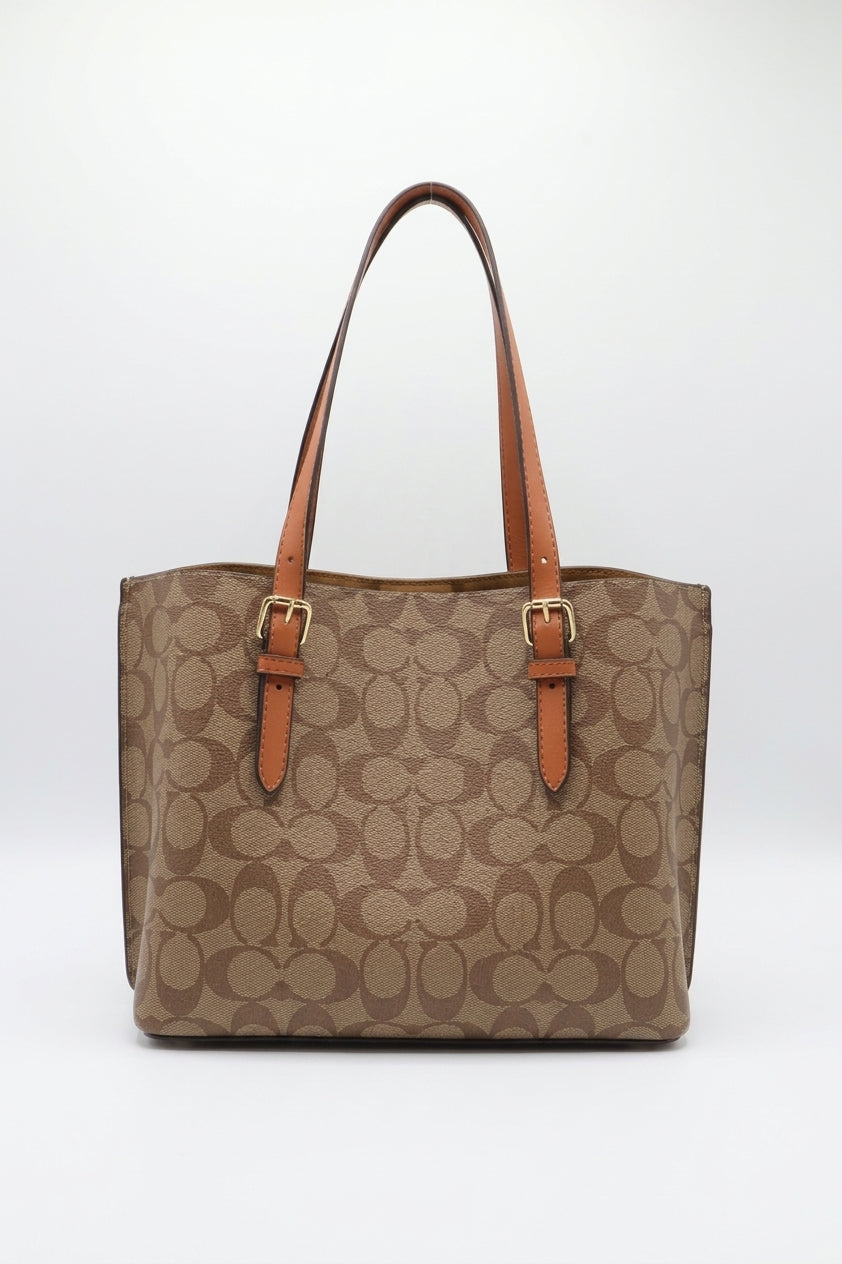 Coach Mollie Tote 25 in Signature Canvas | Khaki Saddle