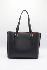 Coach Mollie Tote 25 Leather Bag | Classic Black & Gold