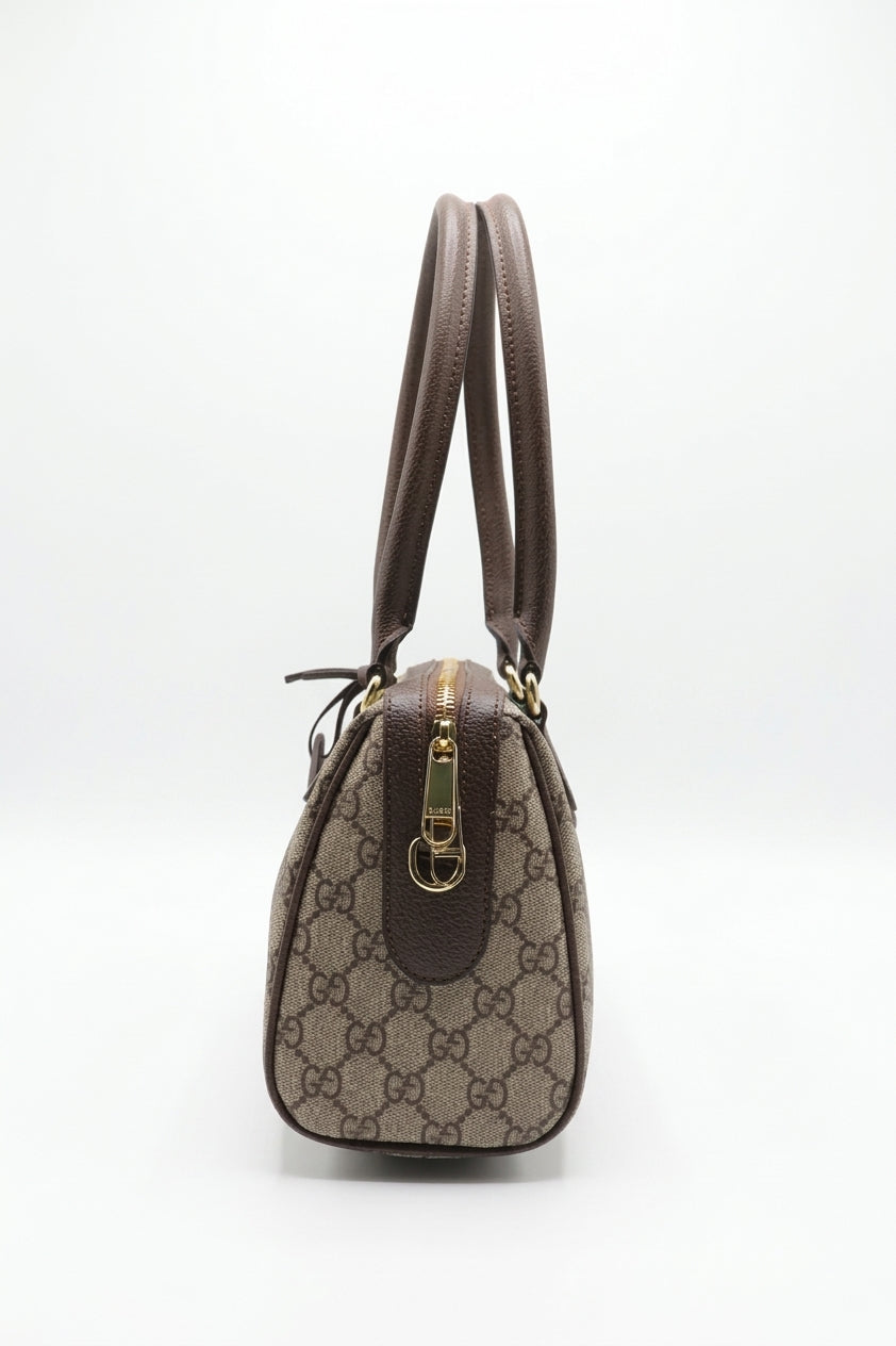 Gucci Horsebit 1955 Boston Bag | GG Supreme & Web Stripe