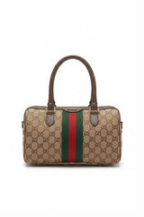 Gucci Horsebit 1955 Mini Boston Bag | GG Canvas & Web Stripe