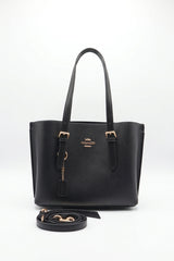 Coach Mollie Tote 25 in Black Crossgrain Leather