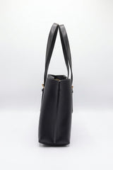 Coach Mollie Tote 25 in Black Crossgrain Leather