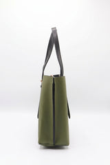 Coach Mollie Tote 25 Leather Bag | Olive Green & Black