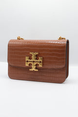 Tory Burch Eleanor Bag | Cognac Croc Leather & Gold Double T