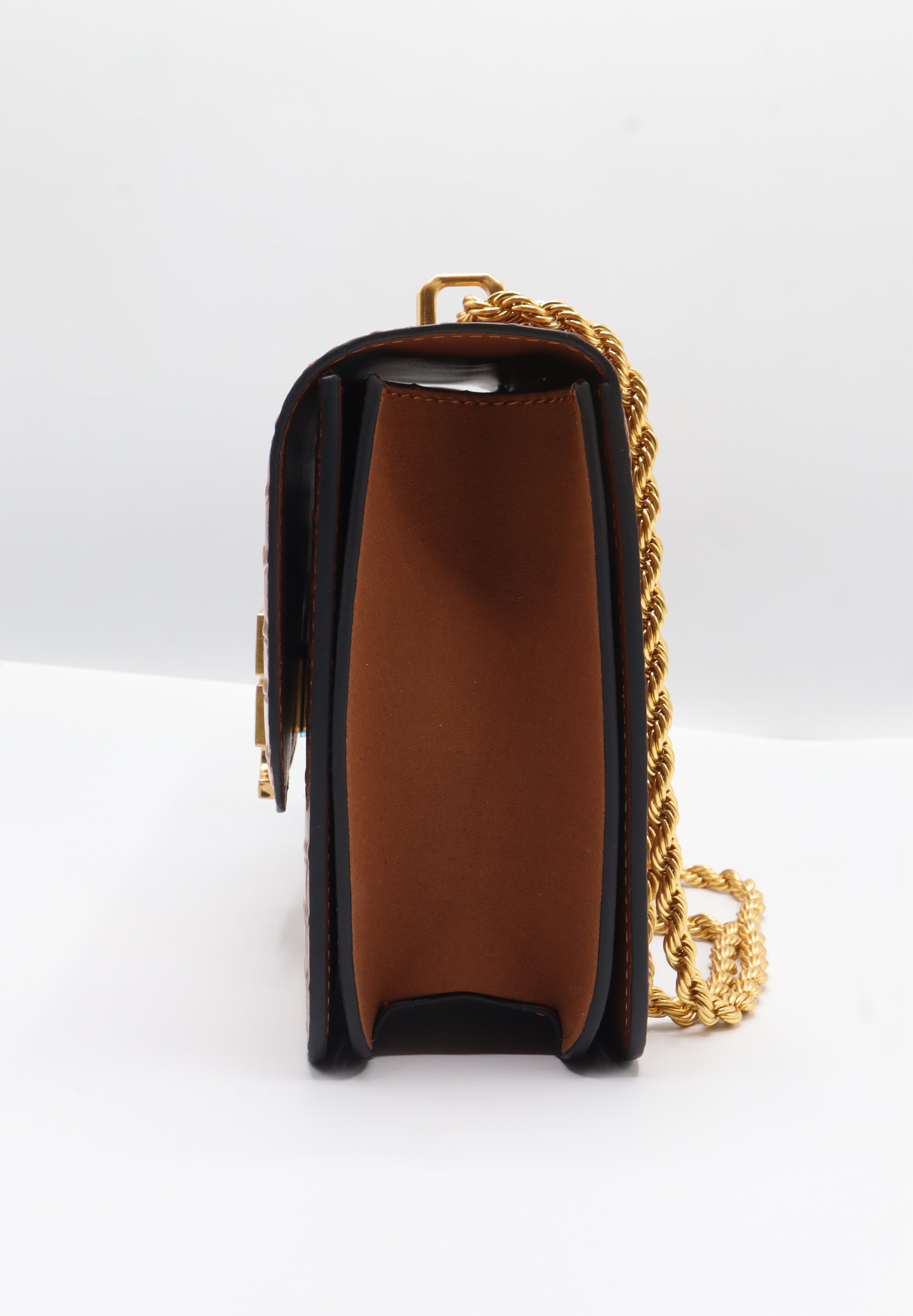 Tory Burch Eleanor Bag | Cognac Croc Leather & Gold Double T