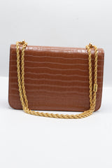 Tory Burch Eleanor Bag | Cognac Croc Leather & Gold Double T