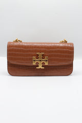 Tory Burch Eleanor Bag | Tan Croc Leather & Gold Double T