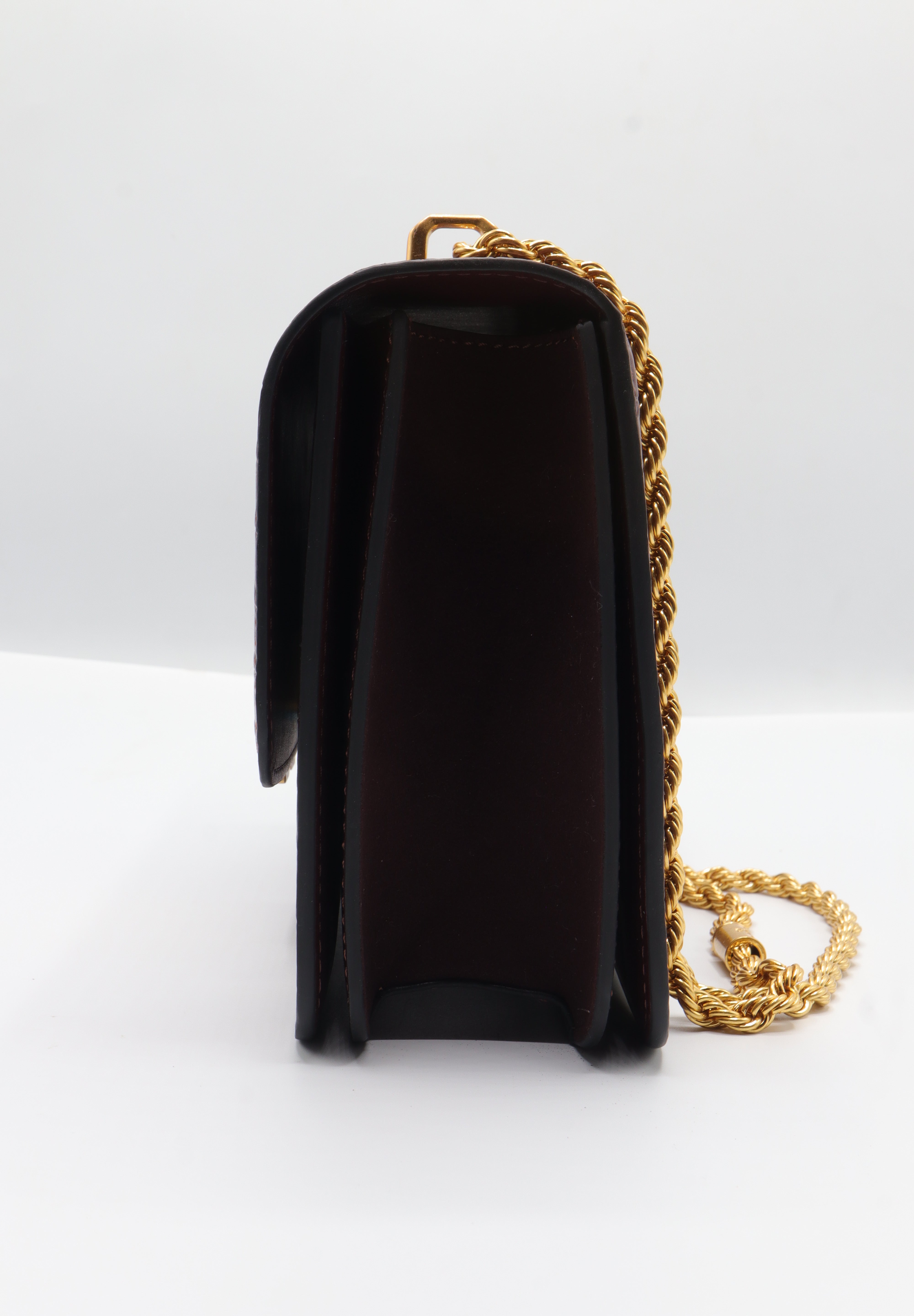 Tory Burch Eleanor Bag | Burgundy Croc Leather & Gold Double T