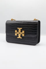 Tory Burch Eleanor Bag | Black Croc Leather & Gold Double T
