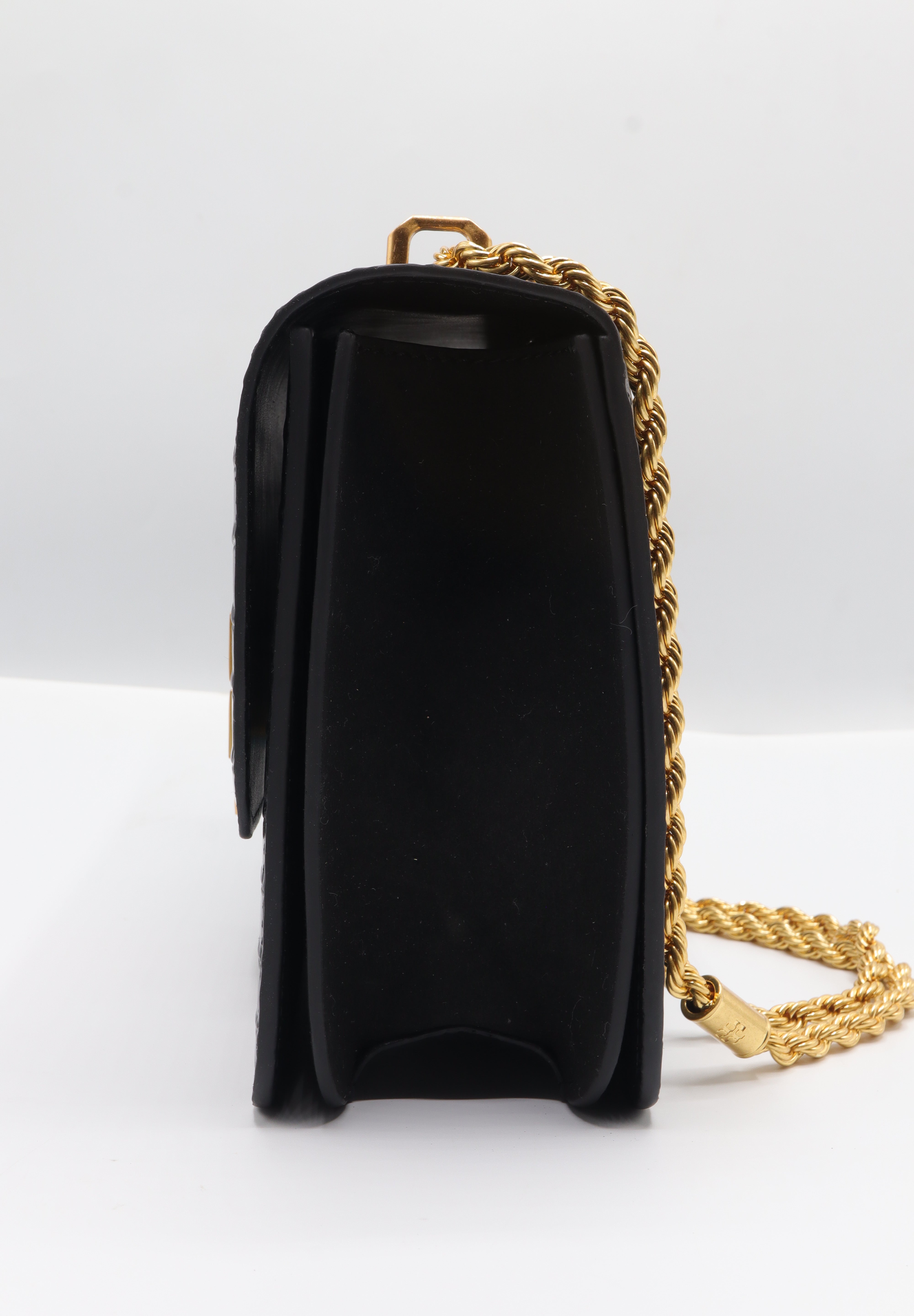 Tory Burch Eleanor Bag | Black Croc Leather & Gold Double T