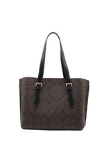 Coach Mollie Tote 25 Signature Canvas | Dark Brown & Black
