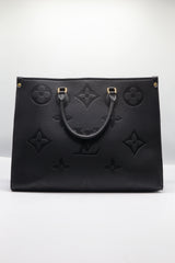 Louis Vuitton Onthego MM Tote | Black Monogram Empreinte