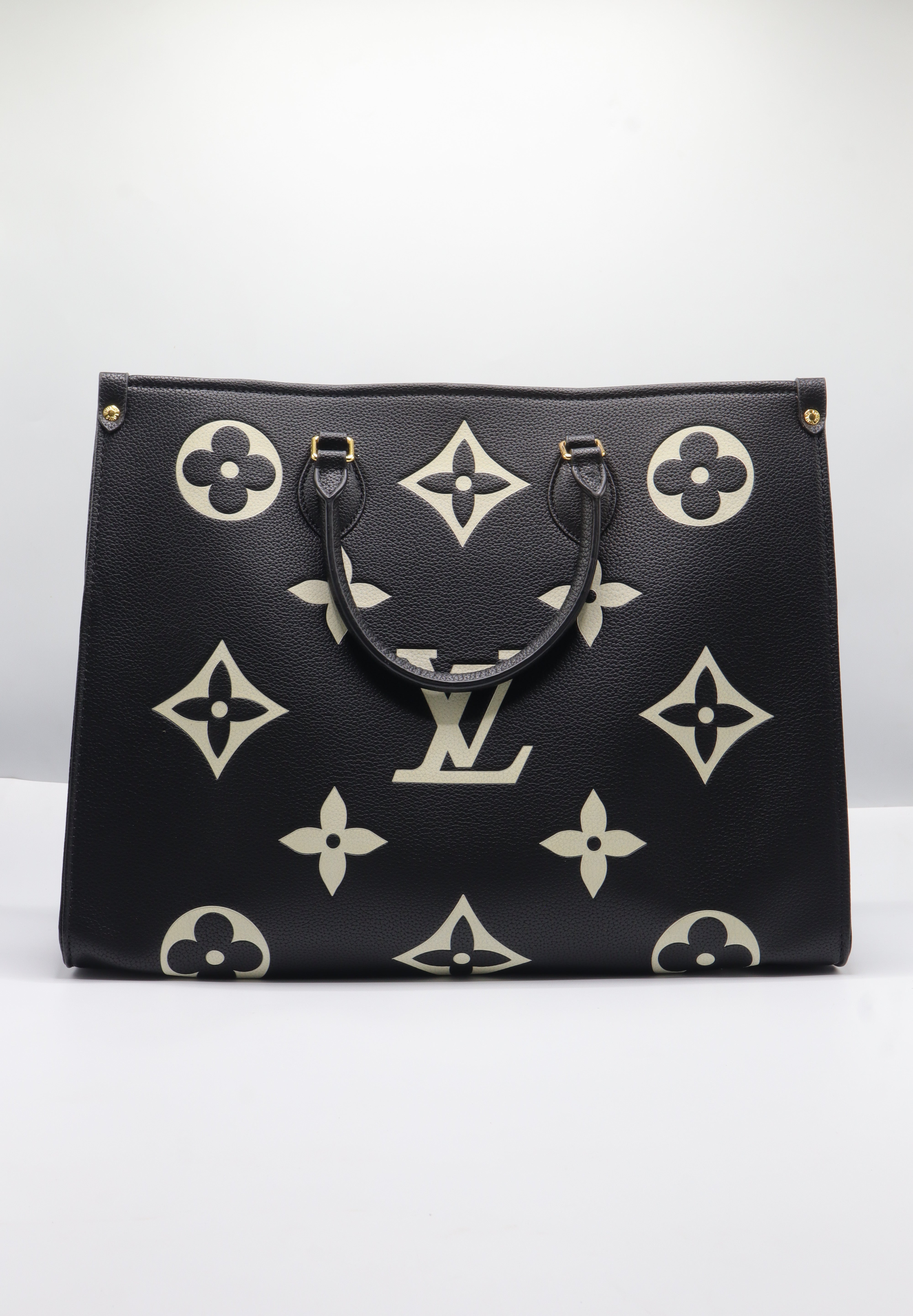 Louis Vuitton Onthego MM Tote | Bicolor Black Monogram Empreinte