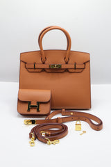 Hermès Birkin 25 Bag & Pouch Set | Gold Epsom Leather & Hardware