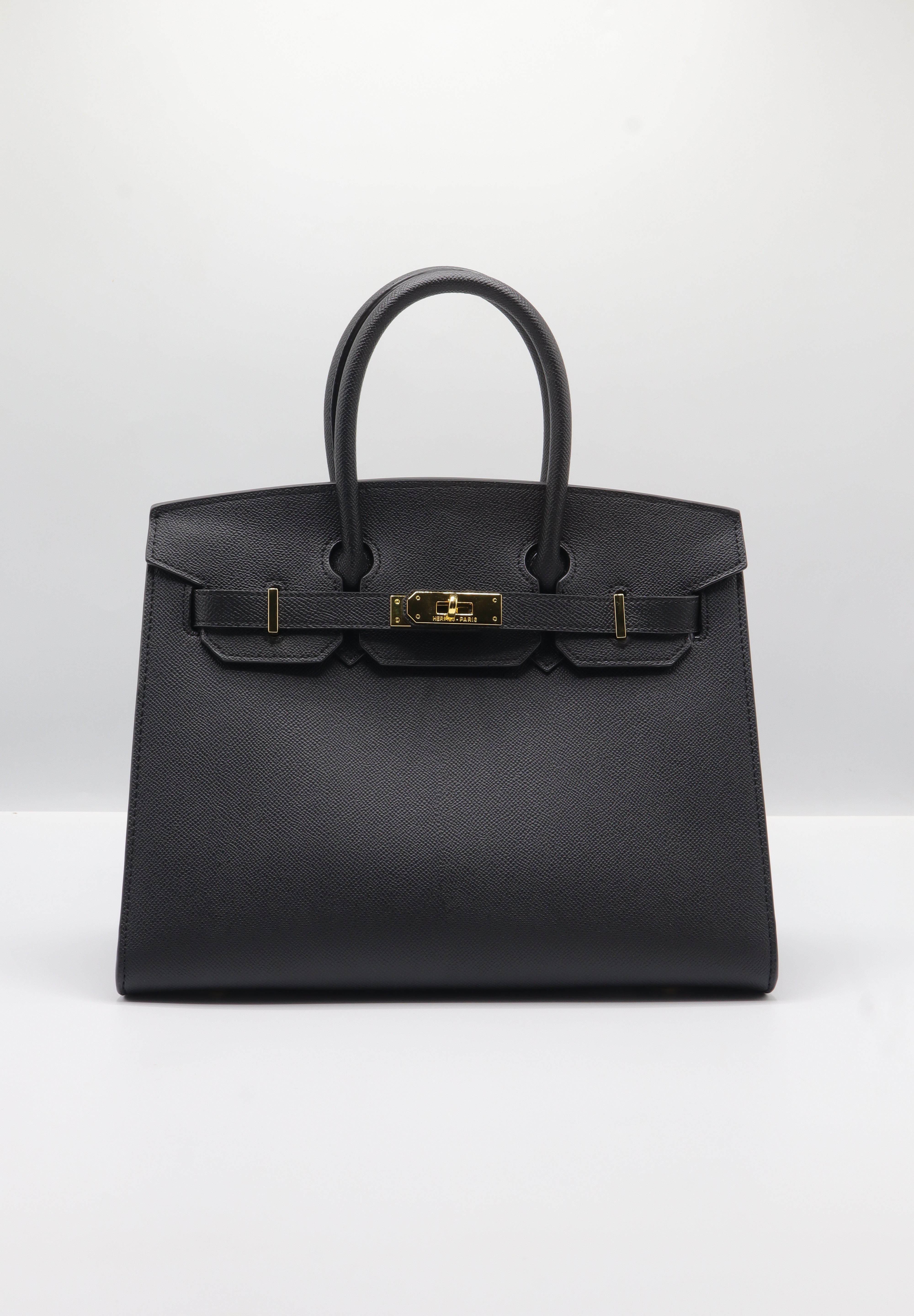 Hermès Birkin 25 Bag & Pouch Set | Black Epsom Leather & Gold