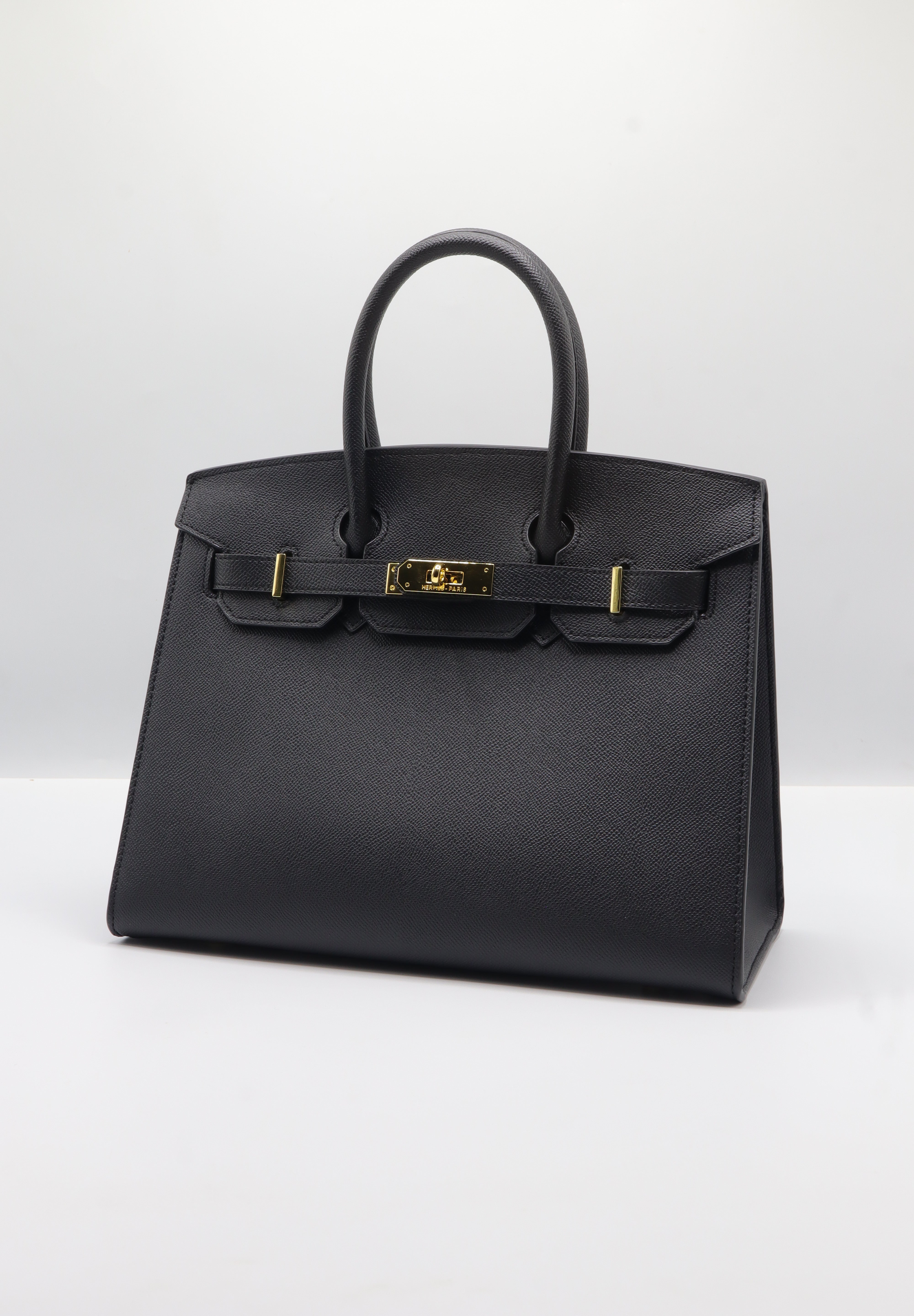 Hermès Birkin 25 Bag & Pouch Set | Black Epsom Leather & Gold