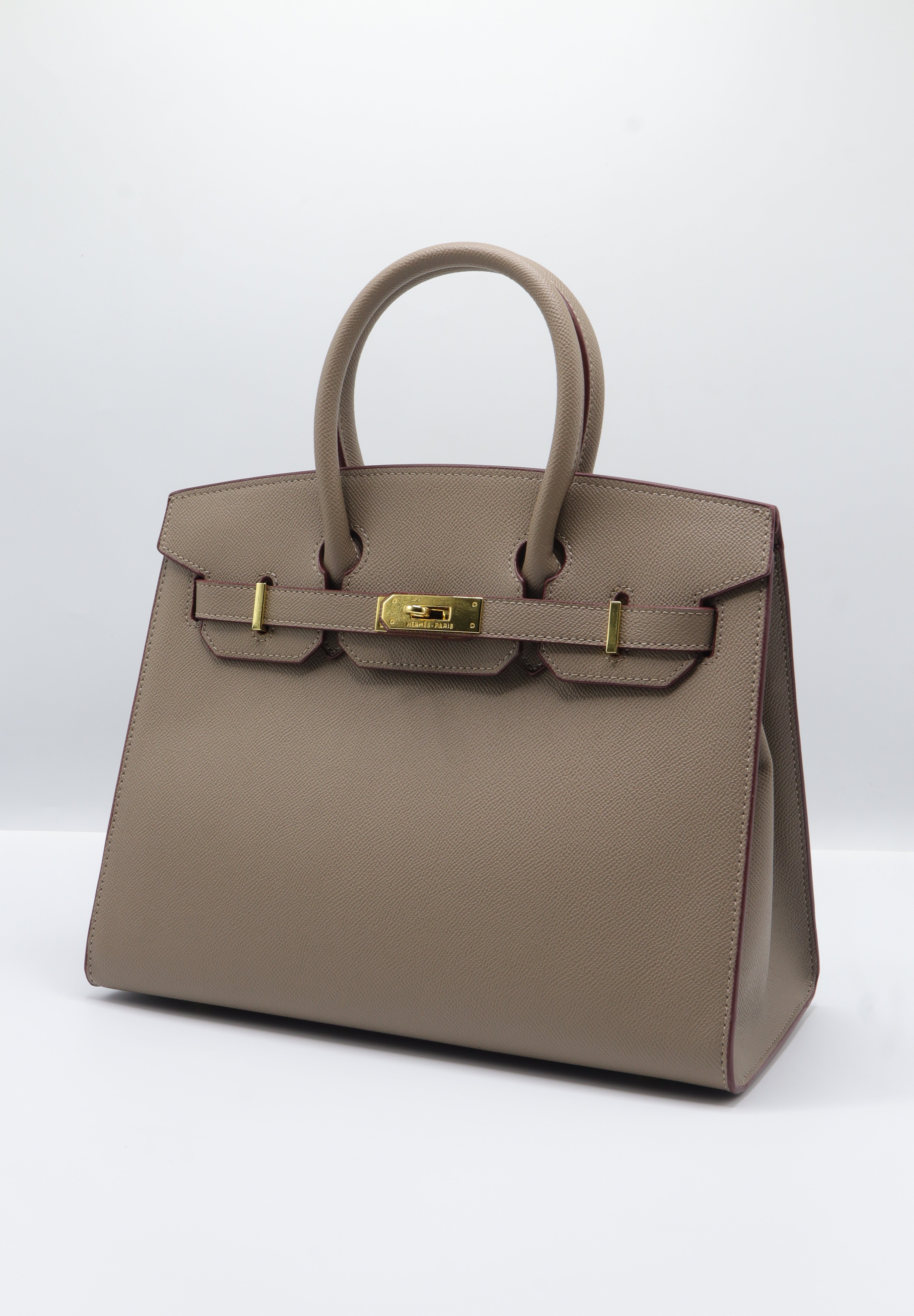 Hermès Birkin 25 Bag & Pouch Set | Étoupe Epsom Leather & Gold