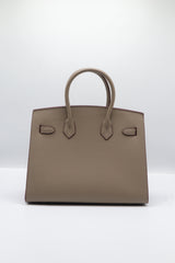 Hermès Birkin 25 Bag & Pouch Set | Étoupe Epsom Leather & Gold