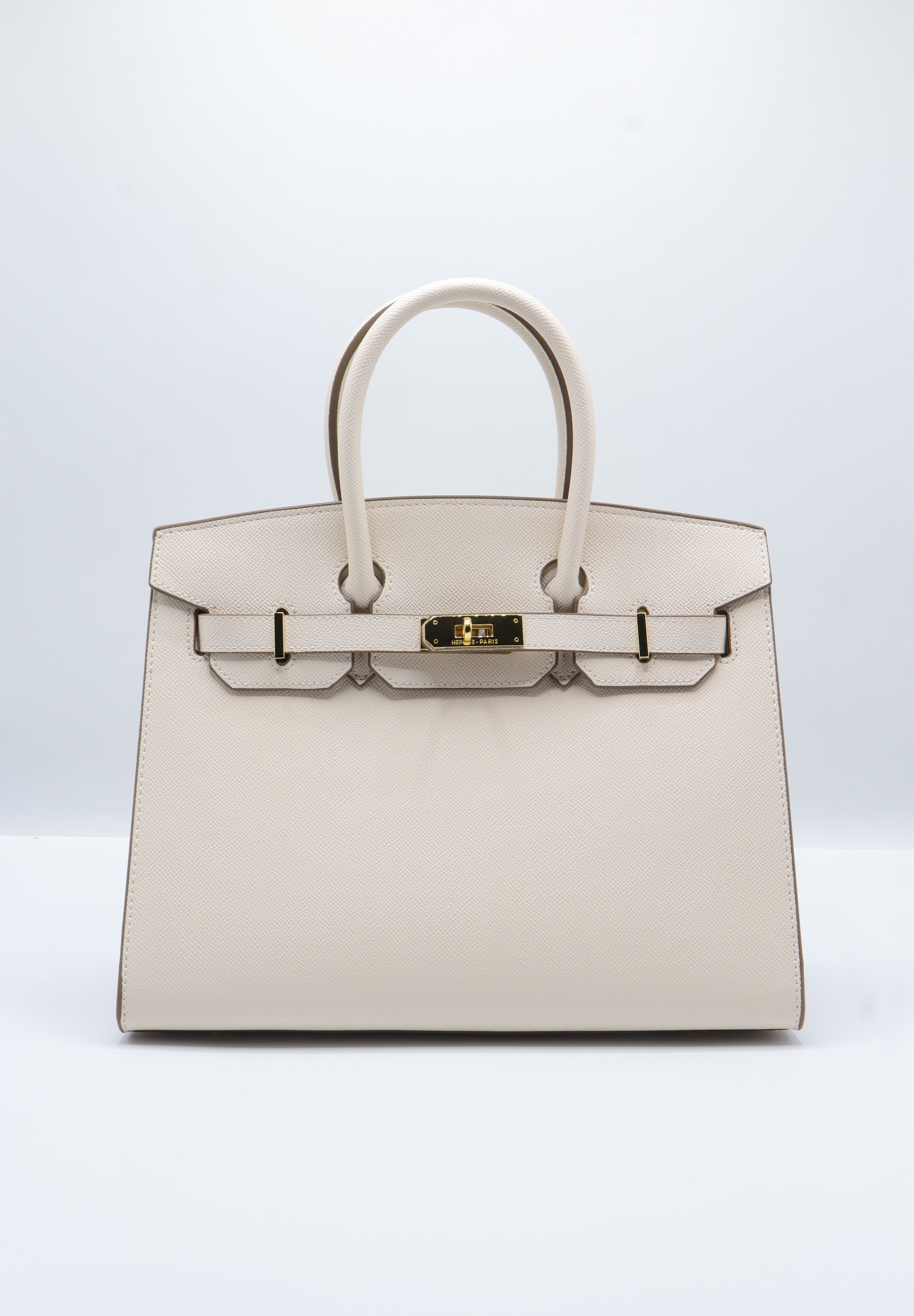 Hermès Birkin 25 Bag & Pouch Set | Craie White Epsom Leather & Gold