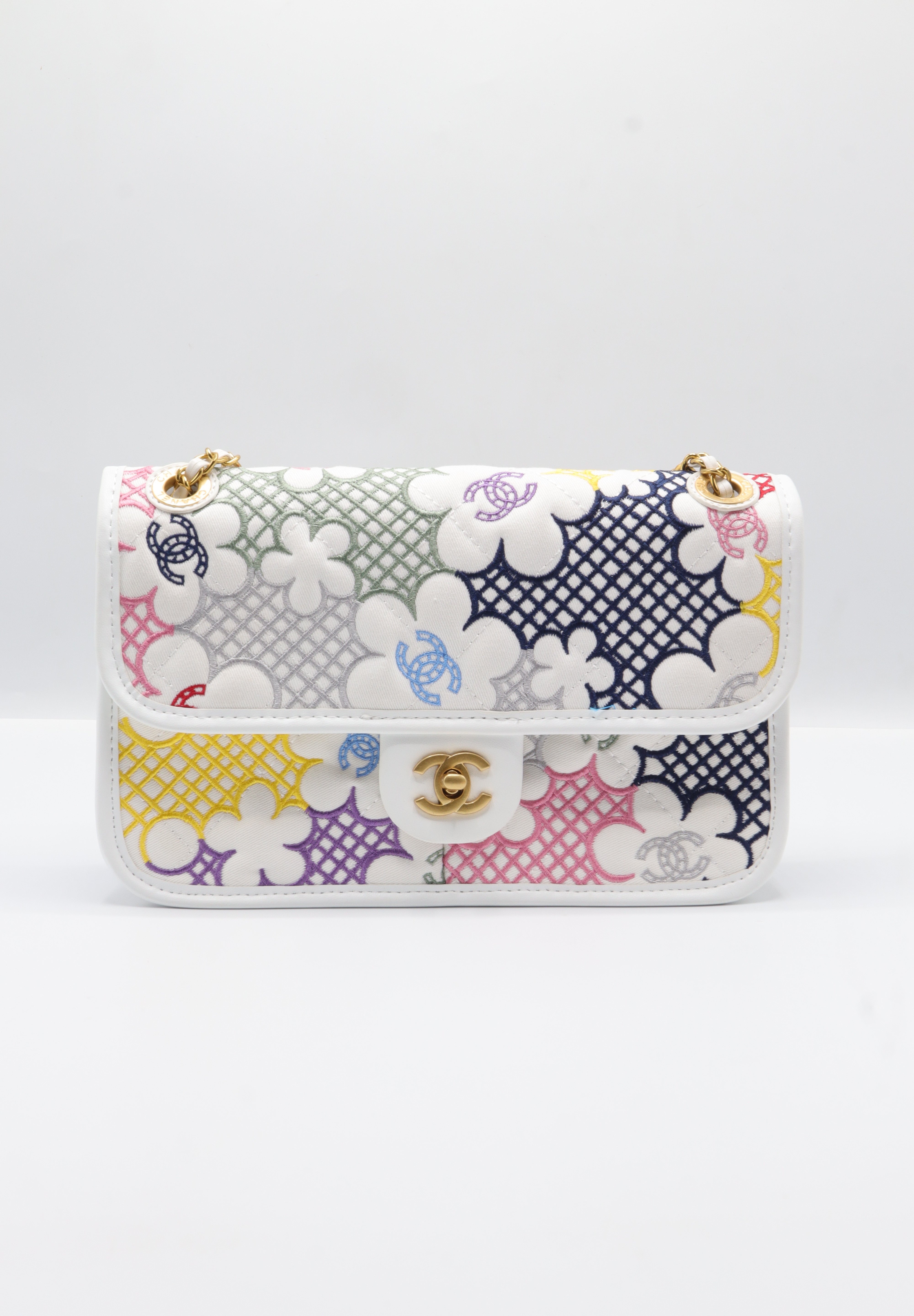 Chanel Classic Flap Bag | Multicolor Floral & CC Print