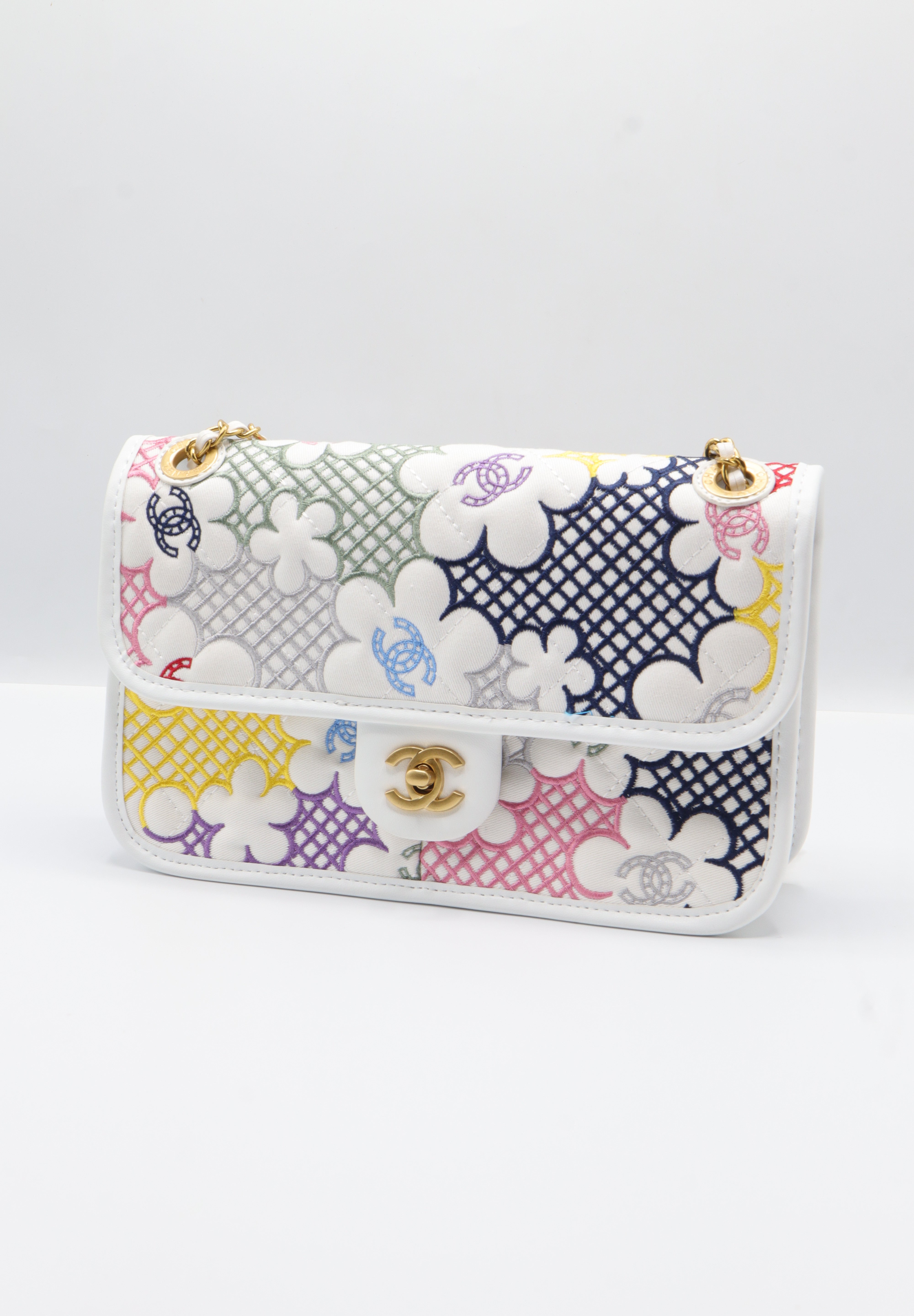 Chanel Classic Flap Bag | Multicolor Floral & CC Print