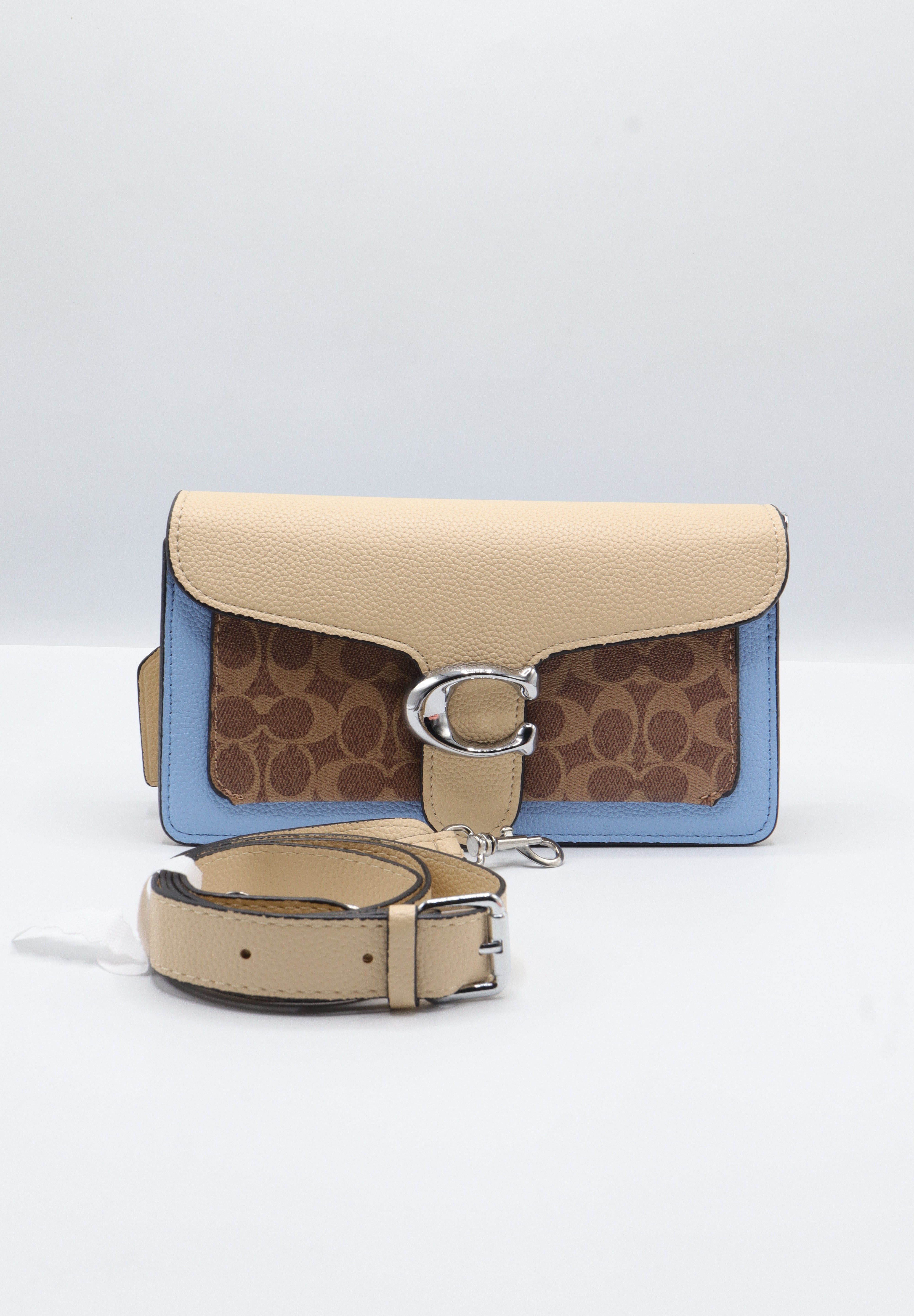 Coach Tabby Crossbody Bag | Blue & Beige Colorblock Canvas