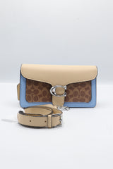 Coach Tabby Crossbody Bag | Blue & Beige Colorblock Canvas