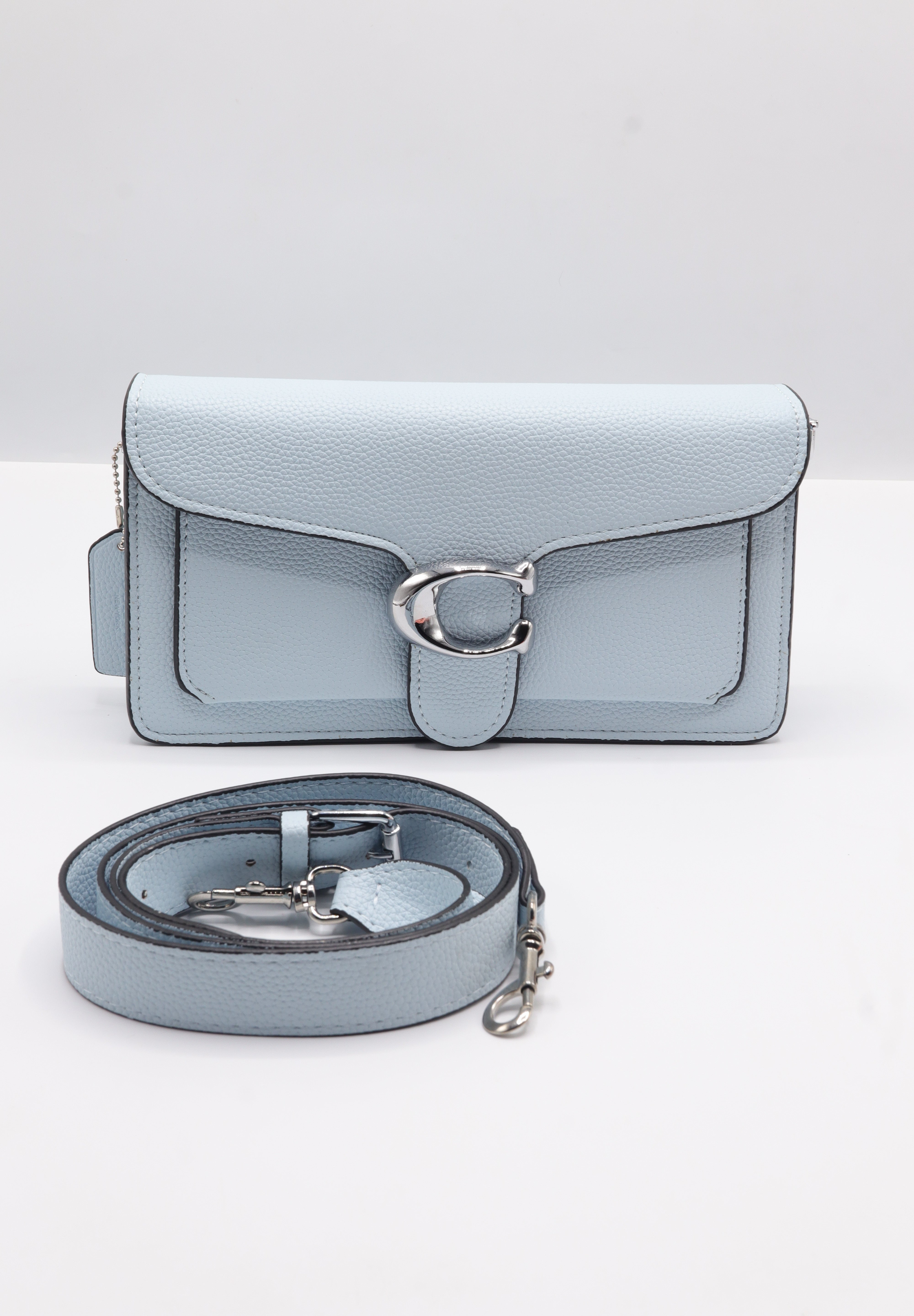 Coach Tabby Crossbody Bag | Baby Blue Pebbled Leather