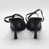 Jimmy Choo Style Lace Cap-Toe Slingback Heels – Women's Black Party Pumps