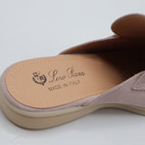 Suede Charm Moccasin Flat Mules – Women's Taupe / Mauve Slip-On Loafers