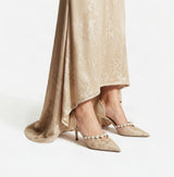 Jimmy Choo Style Pearl Lace D'Orsay Pumps – Women's Gold Bridal & Party Heels