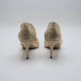 Jimmy Choo Style Pearl Lace D'Orsay Pumps – Women's Gold Bridal & Party Heels