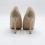 Jimmy Choo Style Crystal Cluster Stiletto Pumps – Women's Gold Bridal & Party Shoes