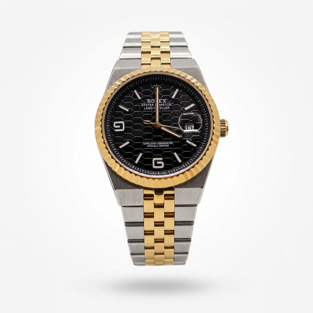 Rolex Style Land-Dweller Two-Tone Jubilee Watch – Men's Gold & Steel Luxury Watch