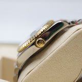Rolex Style Datejust Two-Tone Jubilee Watch – Men's Gold & Green Sunburst Roman Numeral Watch