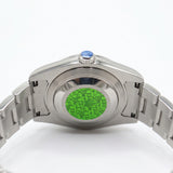 Rolex Style Oyster Perpetual Watch – Men's Steel & Turquoise Blue Dial Watch