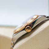 Rolex Style Datejust Two-Tone Jubilee Watch – Men's Rose Gold & Silver Motif Dial Watch