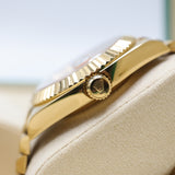 Rolex Style President Day-Date Watch – Men's 18k Gold Orange Ombré Diamond Dial Watch