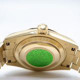 Rolex Style President Day-Date Watch – Men's 18k Gold Black Sunburst Roman Numeral Watch