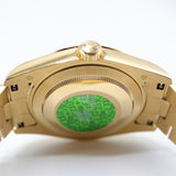 Rolex Style President Day-Date Watch – Men's 18k Gold Blue Sunburst Roman Numeral Watch