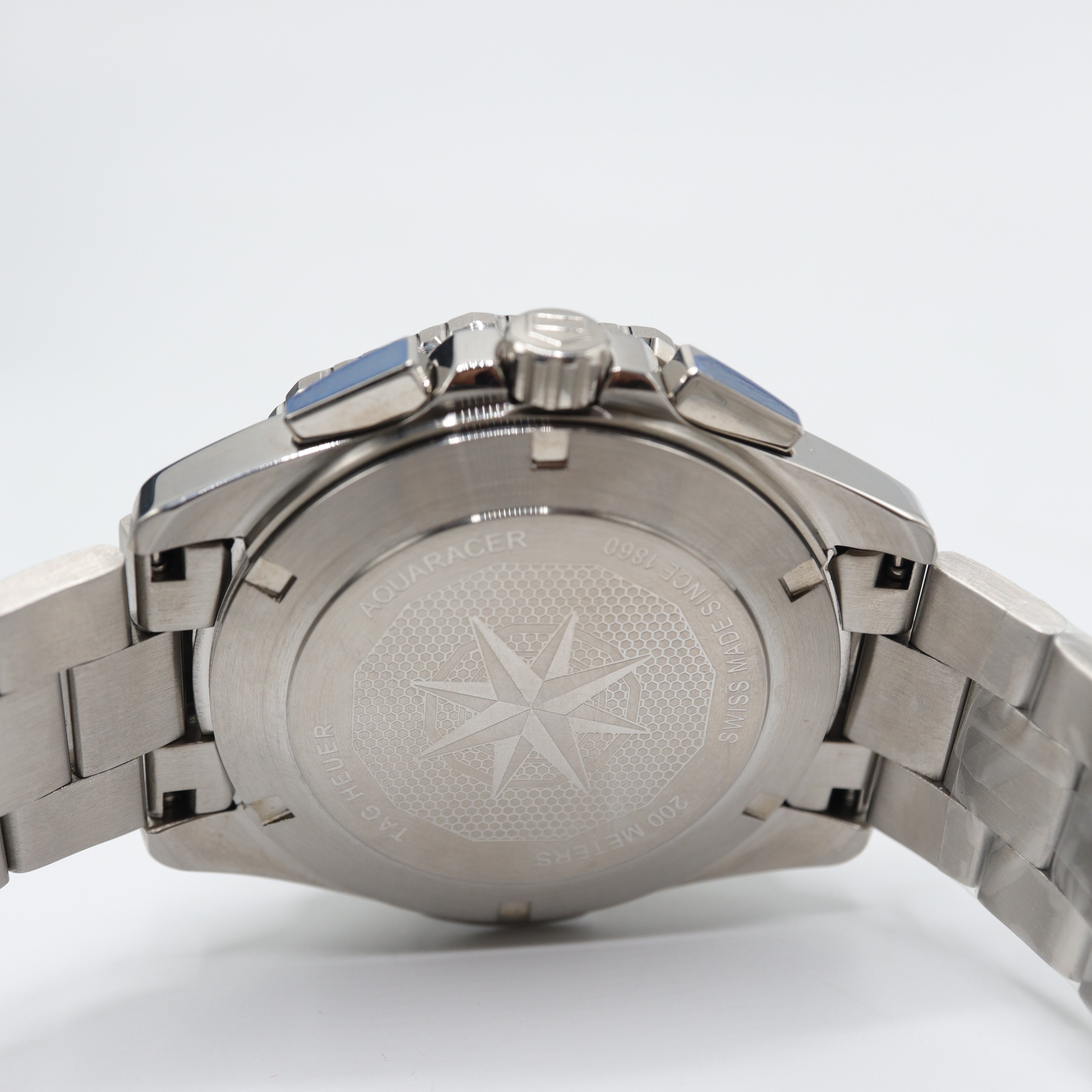 TAG Heuer Aquaracer Chronograph Watch – Men's Steel & White Dial Dive Watch