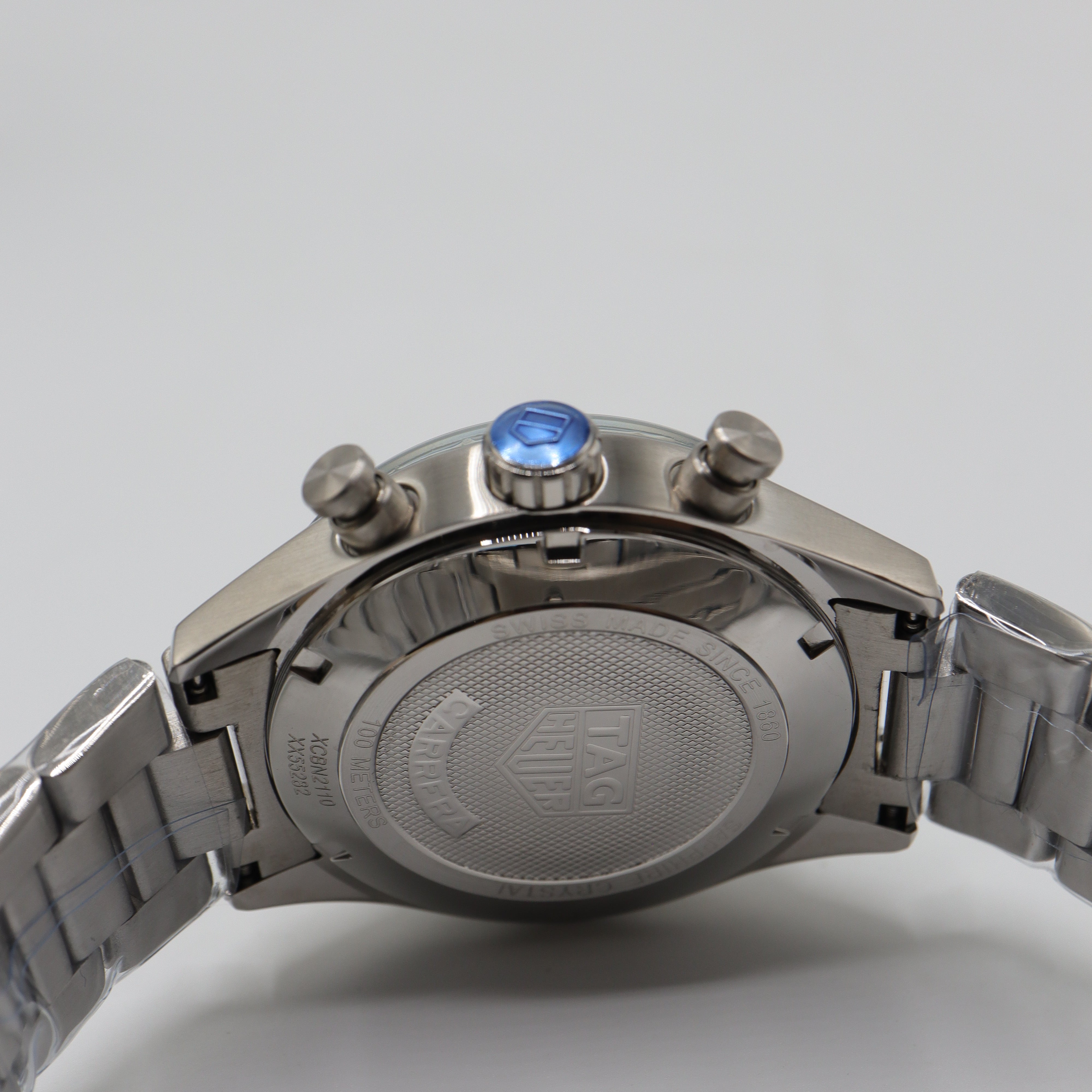 TAG Heuer Carrera Chronograph Watch – Men's Steel & Blue Sunburst Tachymeter Watch