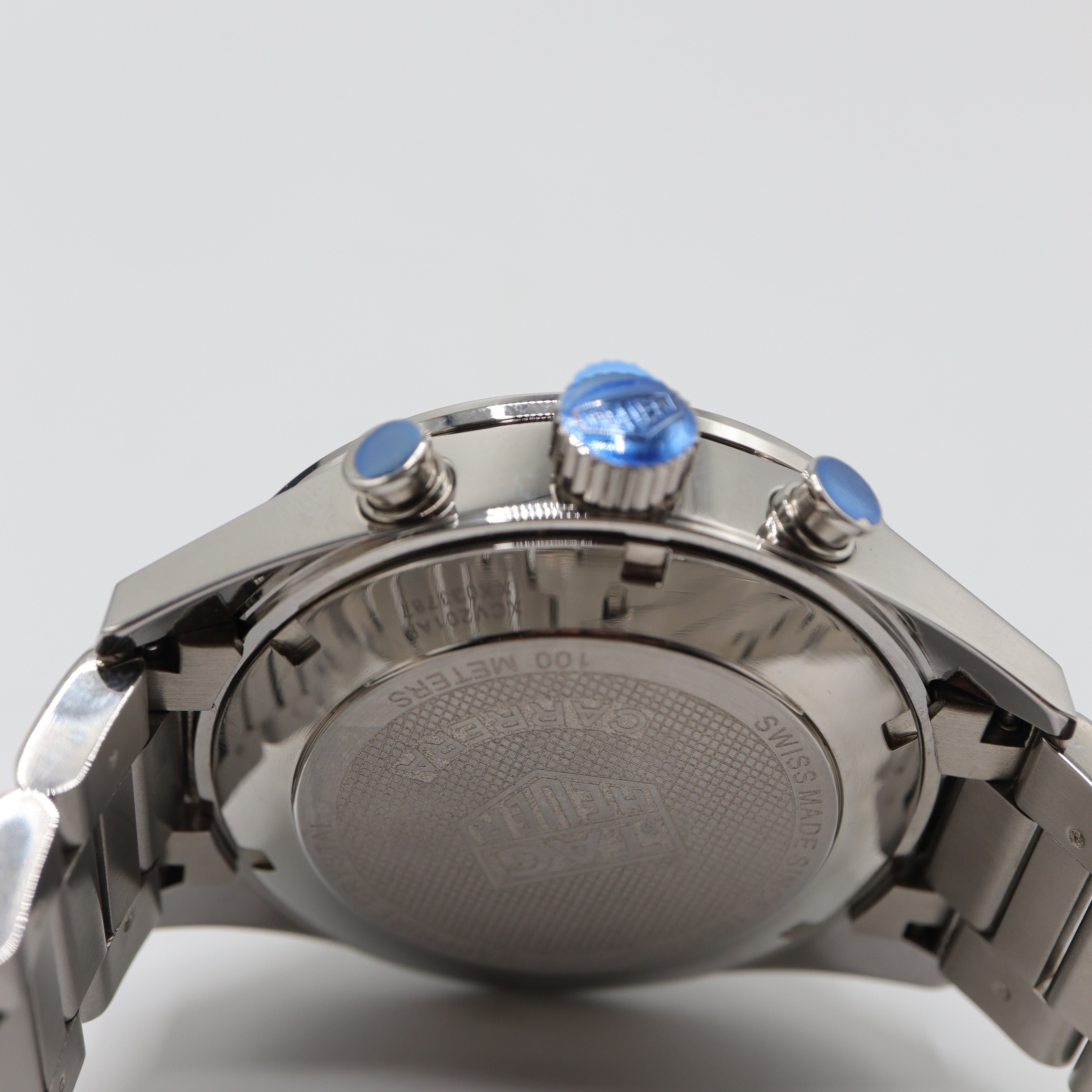 TAG Heuer Carrera Chronograph Watch – Men's Steel & Grey Sunburst Dial Watch