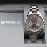 TAG Heuer Carrera Chronograph Watch – Men's Steel & Grey Sunburst Dial Watch