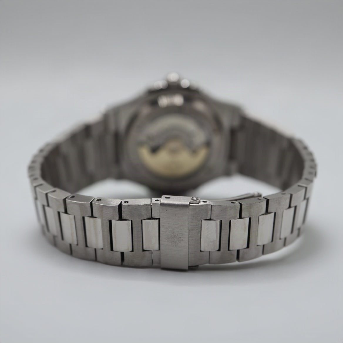 Patek Philippe Style Nautilus Watch – Men's Steel & White Striped Dial Watch