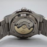 Patek Philippe Style Nautilus Watch – Men's Steel & White Striped Dial Watch