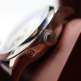 Patek Philippe Grand Complication Tourbillon Watch – Men's Steel & Silver Dial Leather Strap Watch