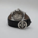 Patek Philippe Grand Complication Tourbillon Watch – Men's Steel & Silver Dial Leather Strap Watch