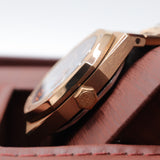 Audemars Piguet Style Royal Oak Watch – Men's Rose Gold & Blue Tapisserie Dial Watch